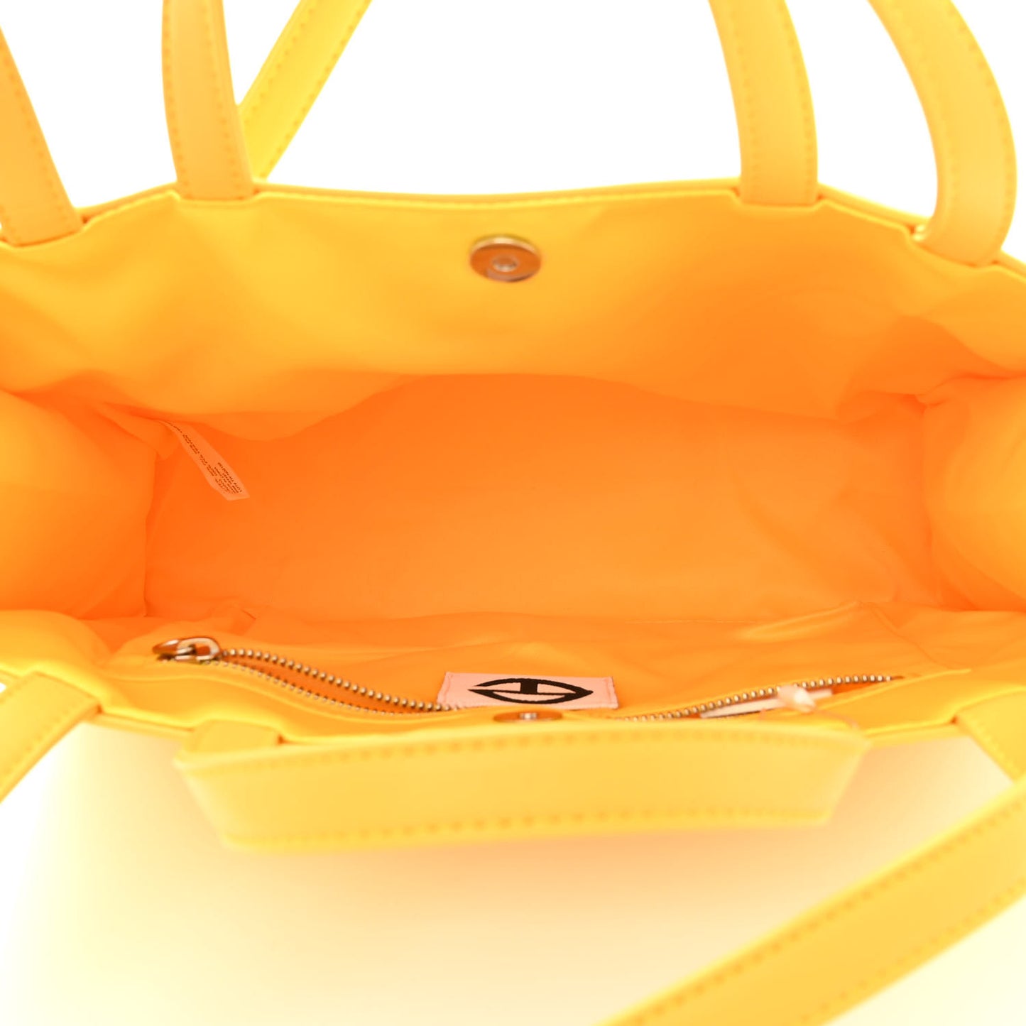 Vegan Leather Medium Shopping Bag Yellow