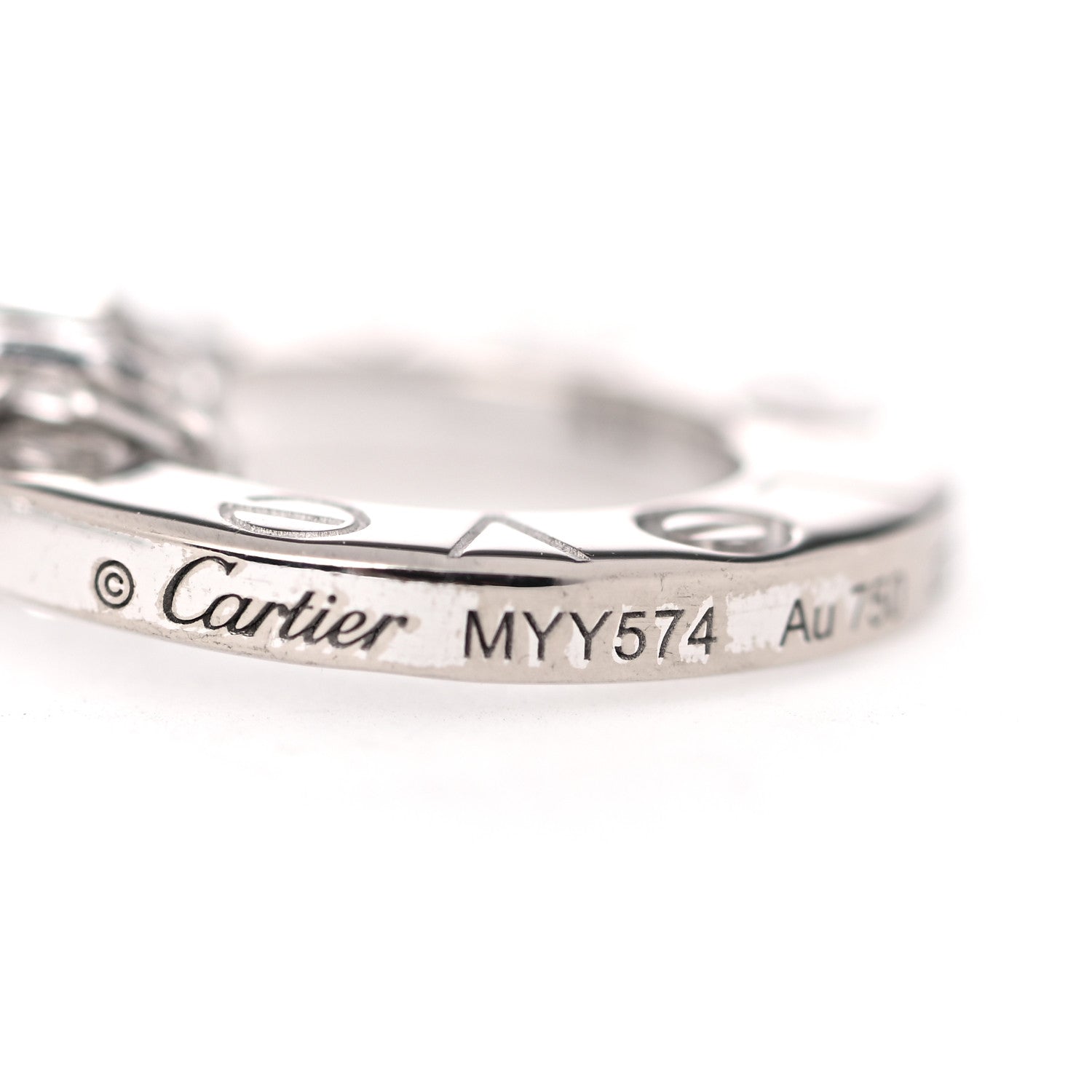 Cartier 18K White Gold 2 Diamond LOVE Necklace 5 of 7