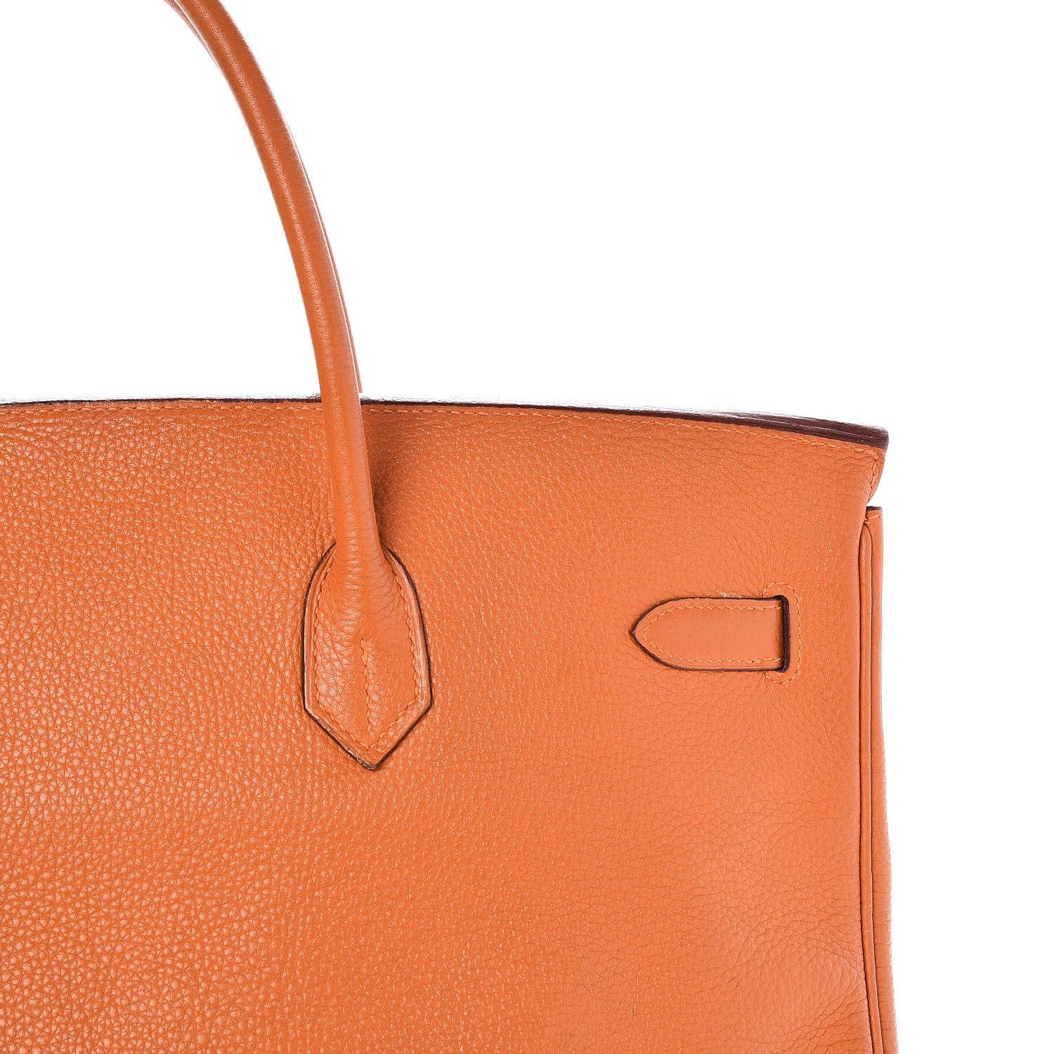 Hermes Taurillon Clemence Birkin 40 Orange 30 of 39