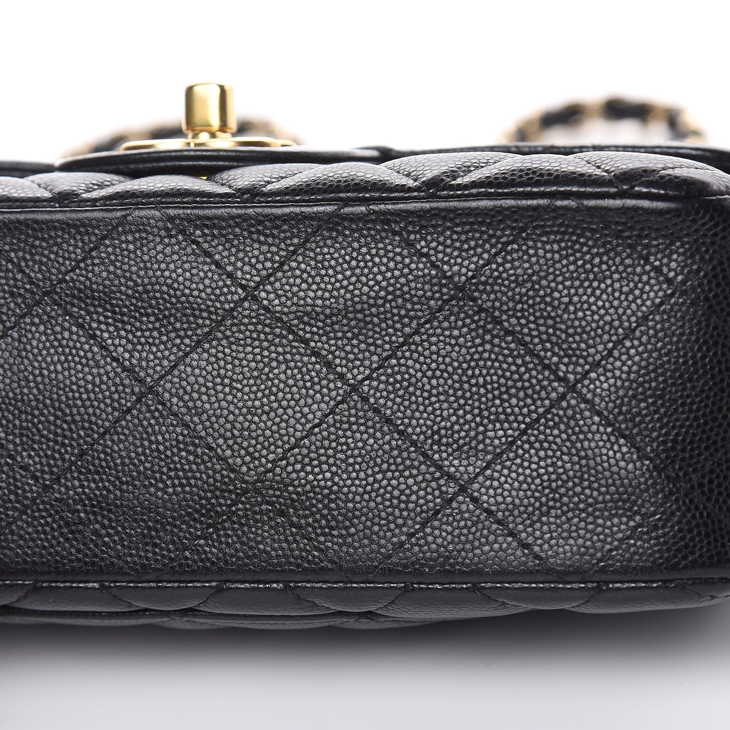 Caviar Quilted Mini Rectangular Flap Black