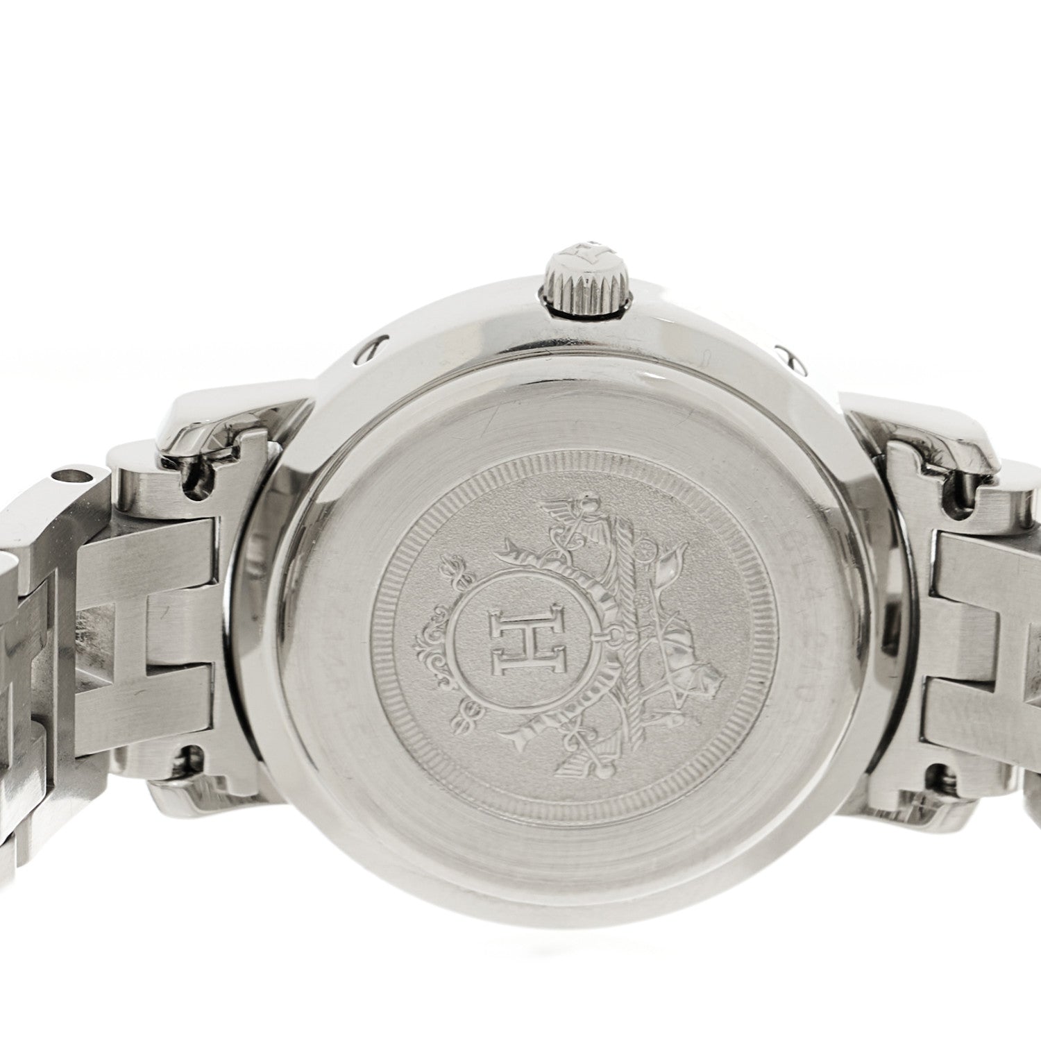 Hermes Stainless Steel 24mm Clipper Quartz Watch Orange 4 of 4