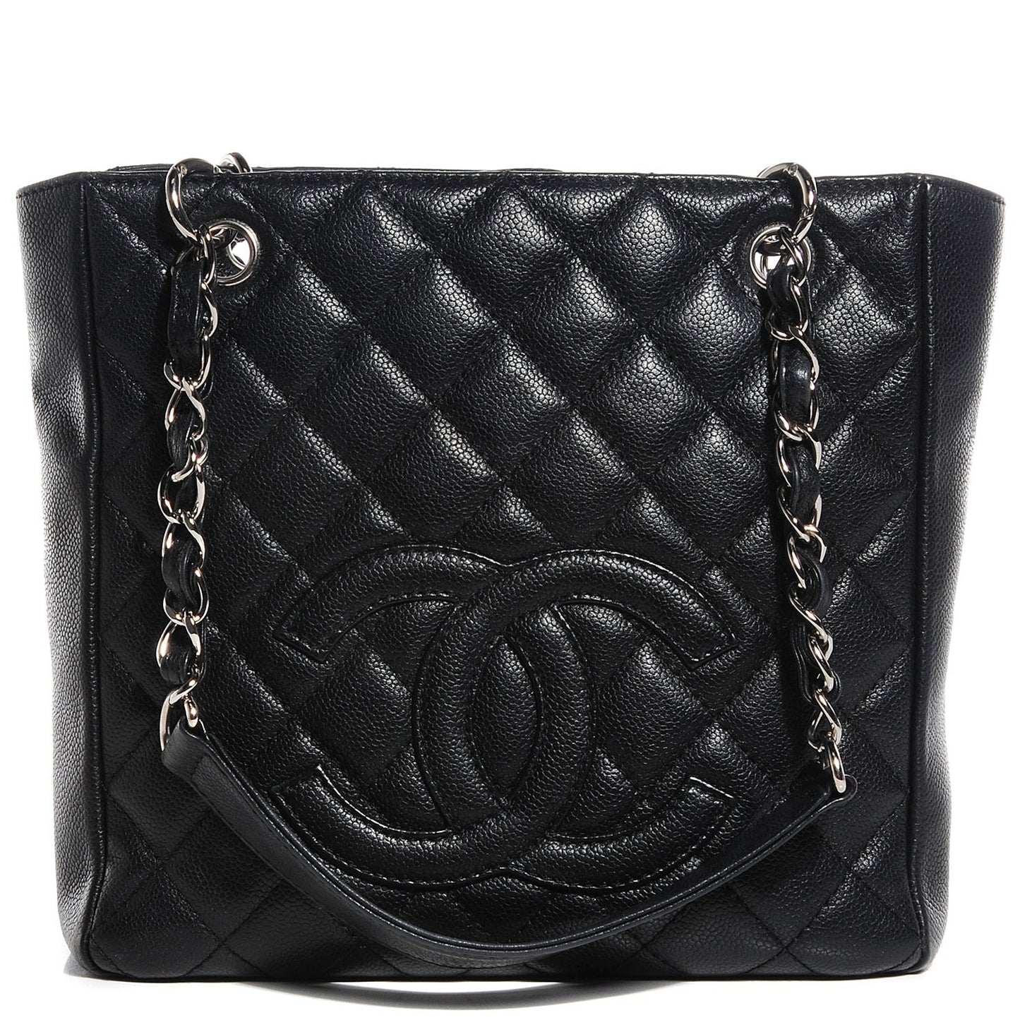 Caviar Petit Shopping Tote PST Black