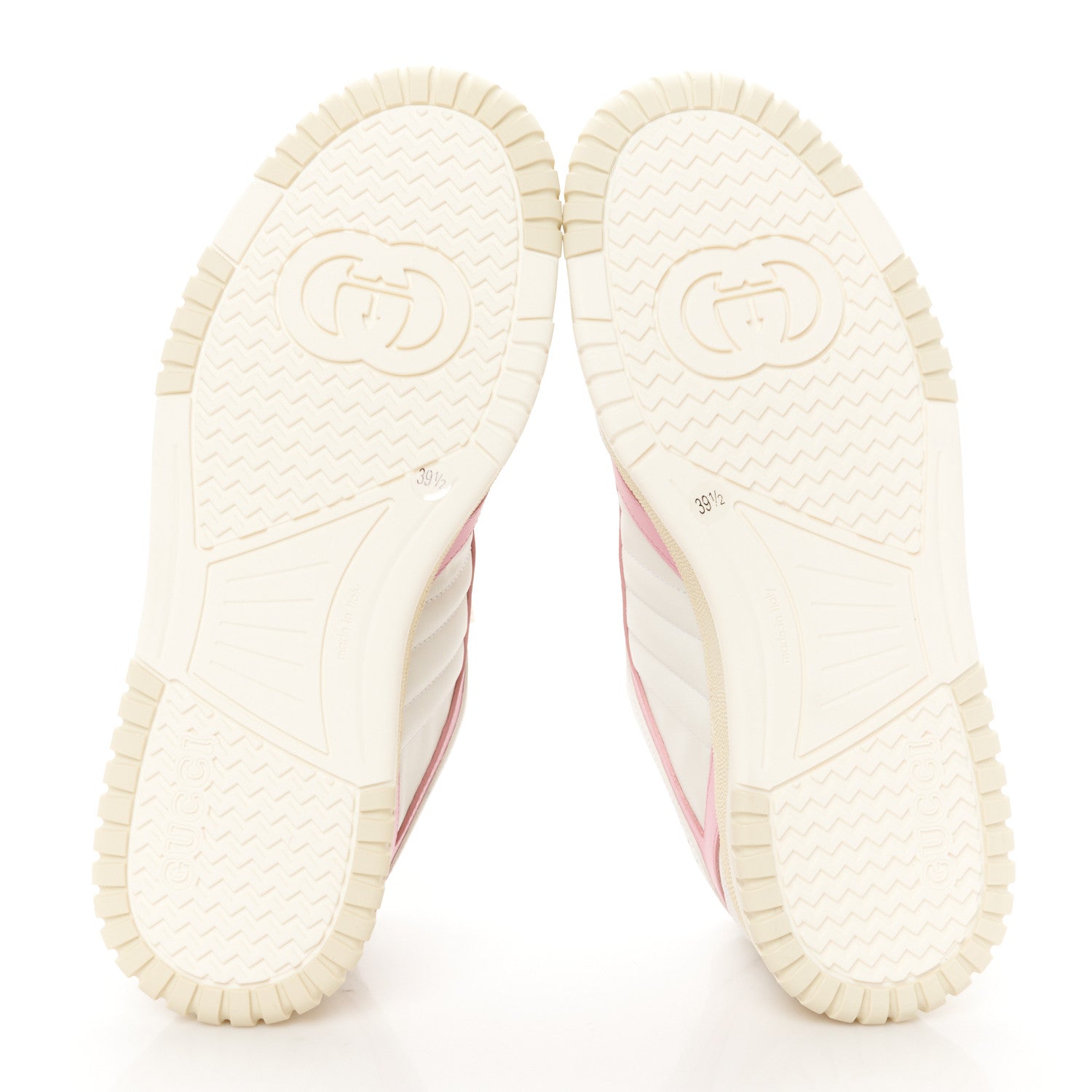 Gucci Calfskin Womens Re-Web Sneakers 39.5 White Pink 6 of 11