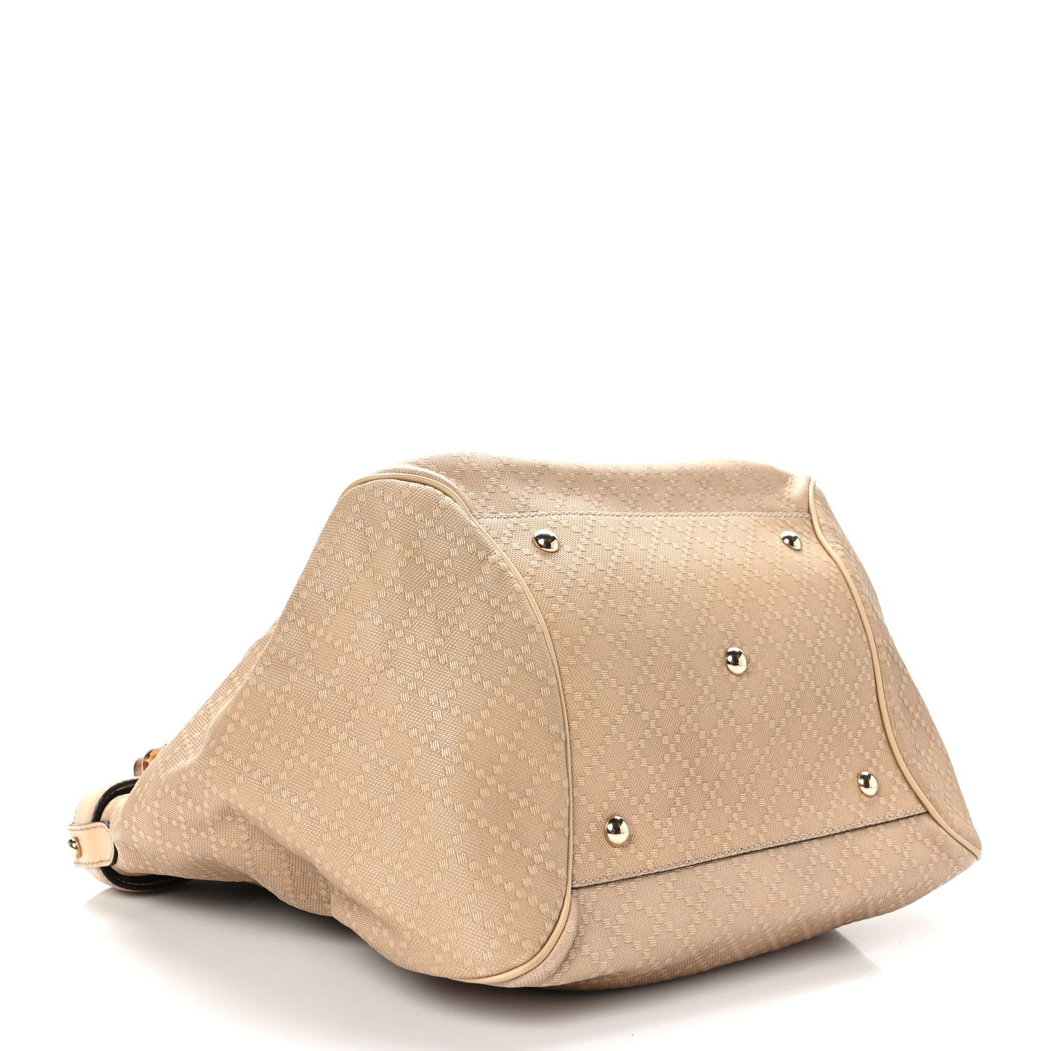 Gucci Diamante Medium Bamboo Buckle Tote Beige 4 of 12