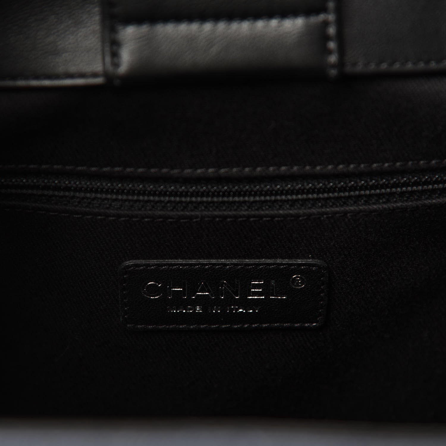 Chanel Caviar Quilted Medium CC Bucket Bag Dark Blue 8 of 10