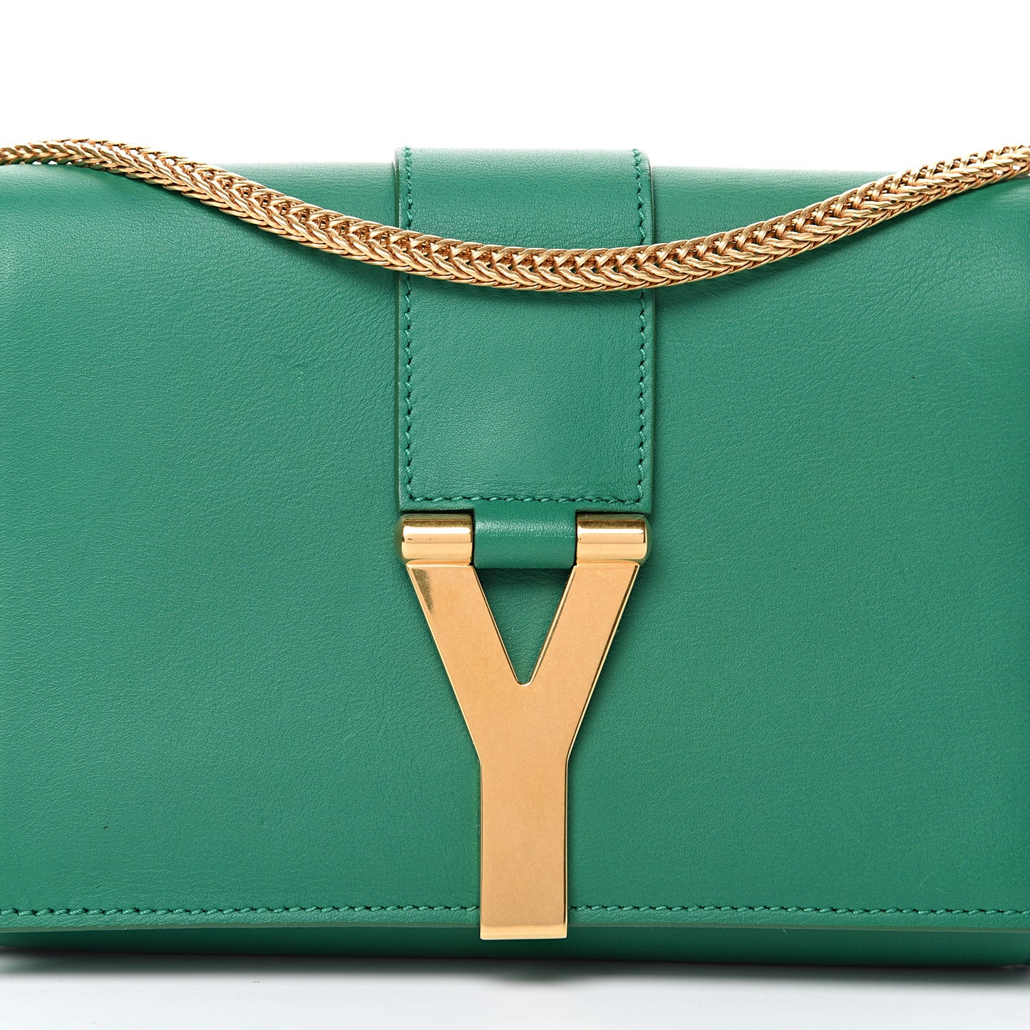 Calfskin Small Classic Y Satchel Green
