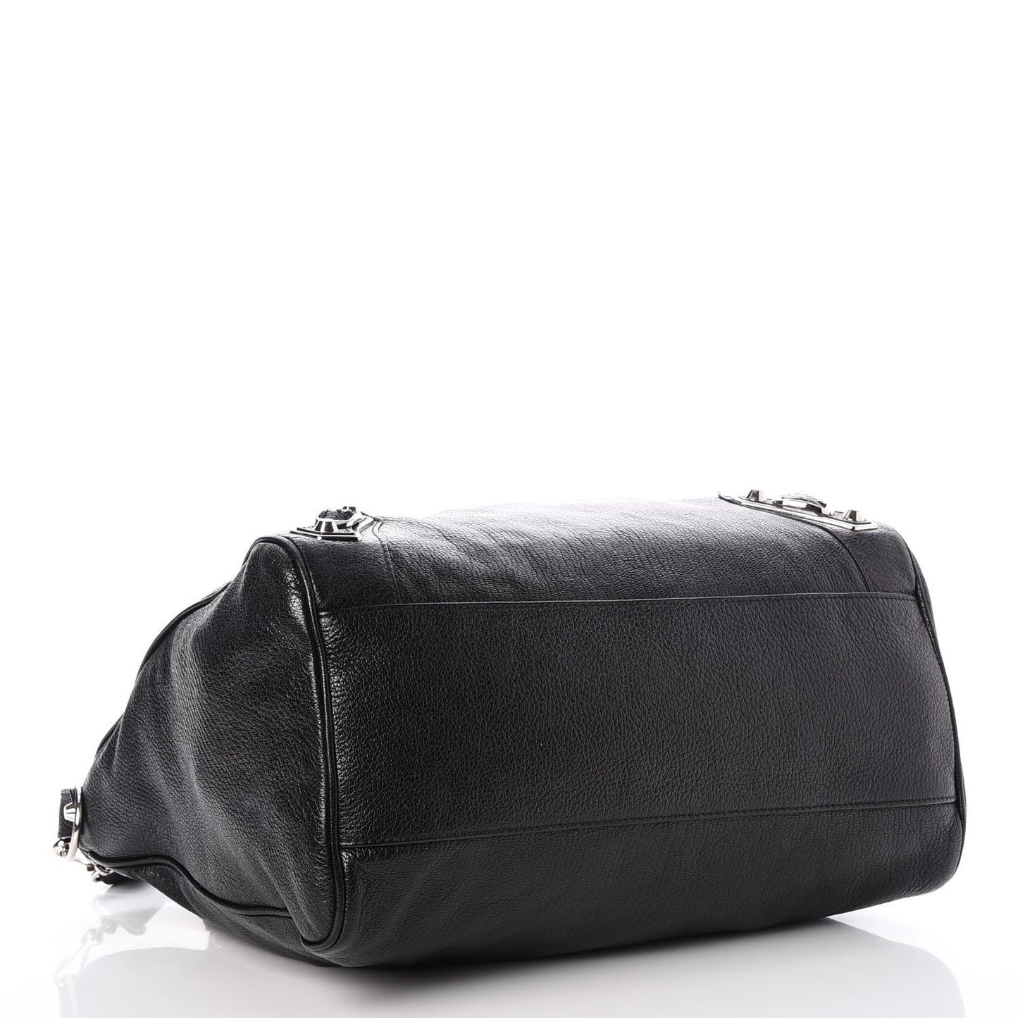 Chevre Silver Metallic Edge Hardware Velo Black
