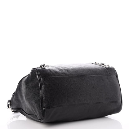 Balenciaga Chevre Silver Metallic Edge Hardware Velo Black 4 of 15