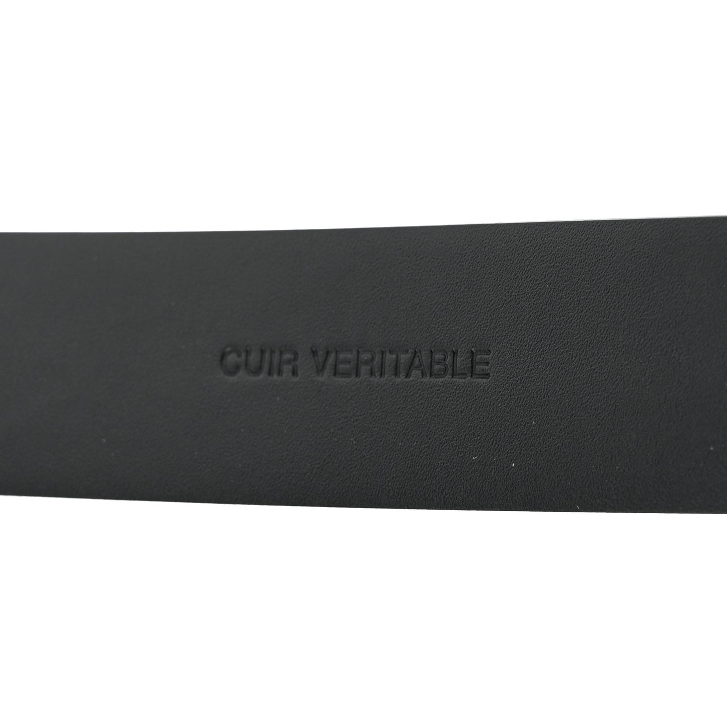 Calfskin Metal Enamel CC Belt 95 38 Black Golden