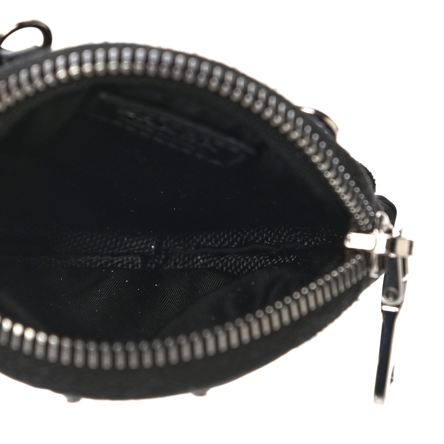 Prada Nylon Mini Round Coin Purse Black 6 of 12