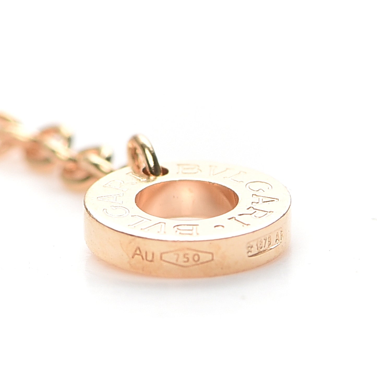 18K Rose Gold Diamond B.Zero1 Open Legends Pendant Necklace
