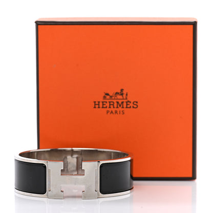 Hermes Enamel Wide Clic Clac H Bracelet GM Black 8 of 8