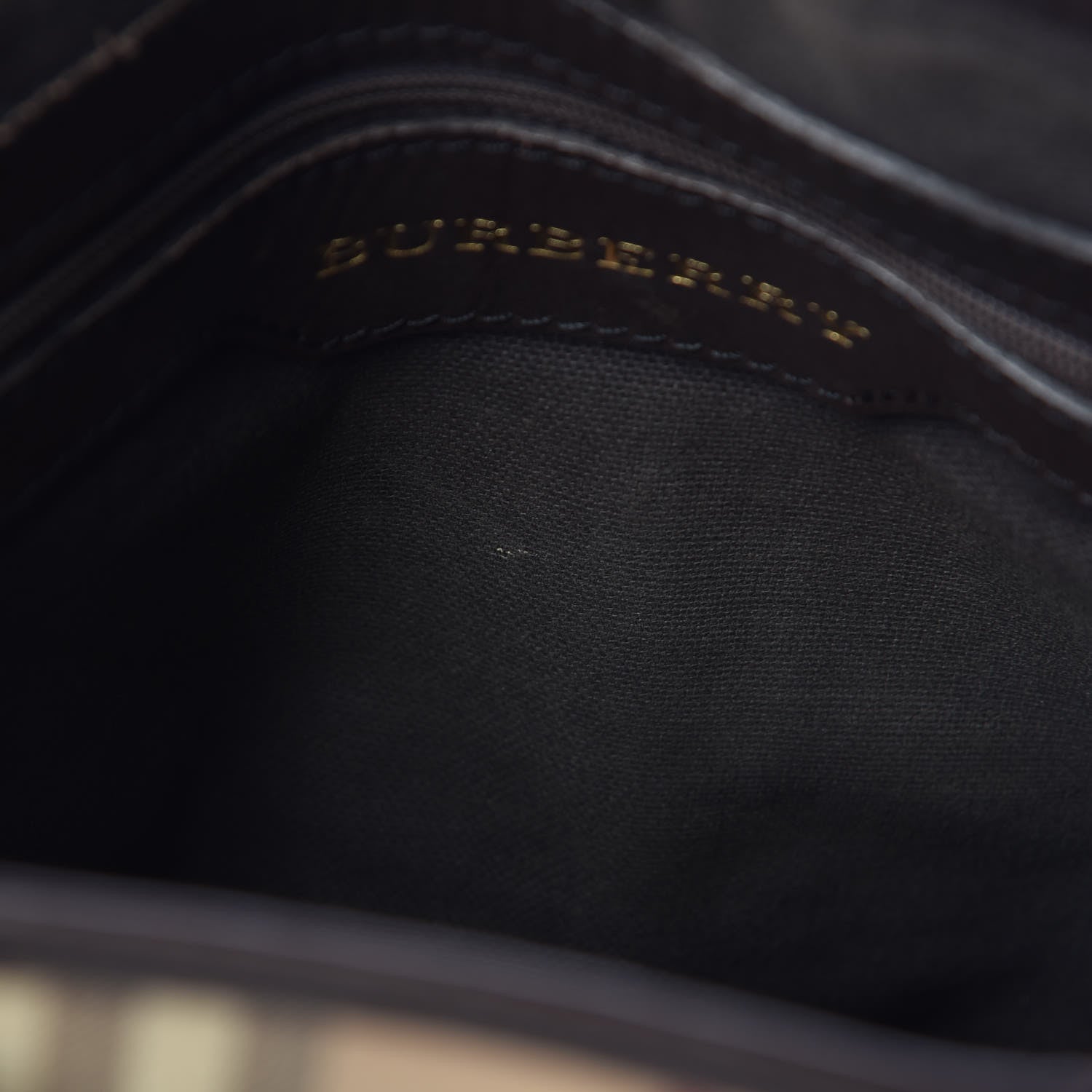 Burberry Haymarket Check Small Onslow Tote Chocolate 7 of 19