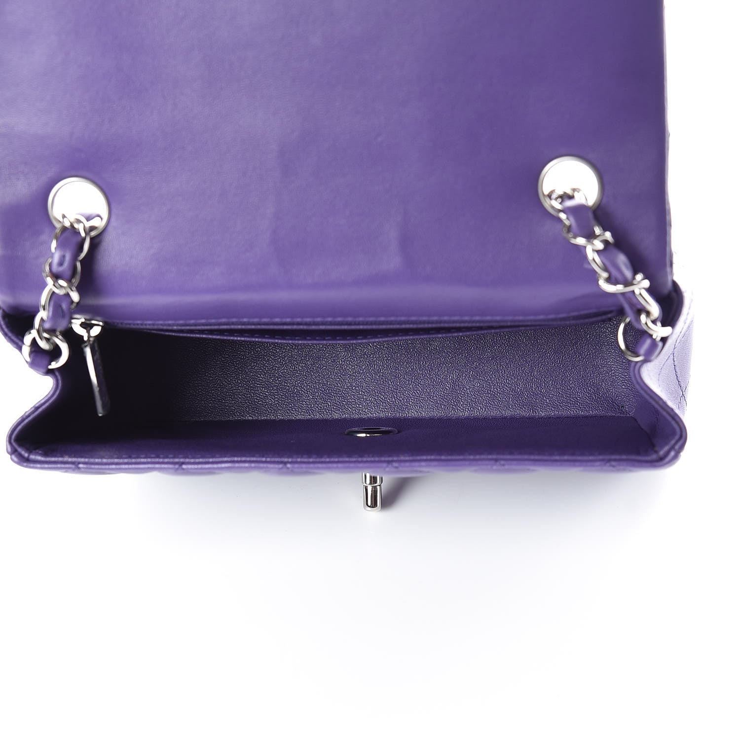 Chanel Lambskin Quilted Mini Rectangular Flap Purple 7 of 9