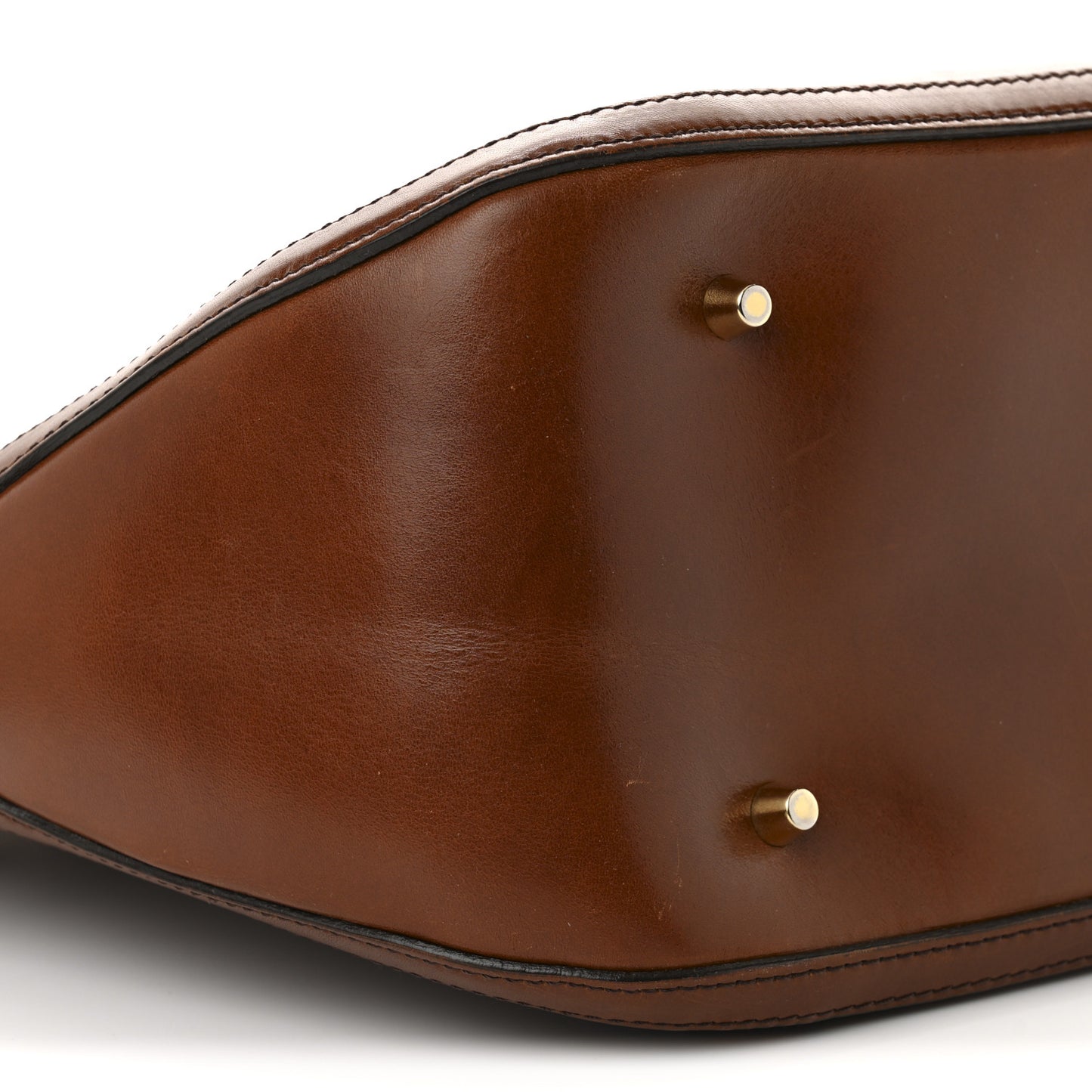 Bridle Calfskin Medium Orchard Bowling Bag Dark Tan