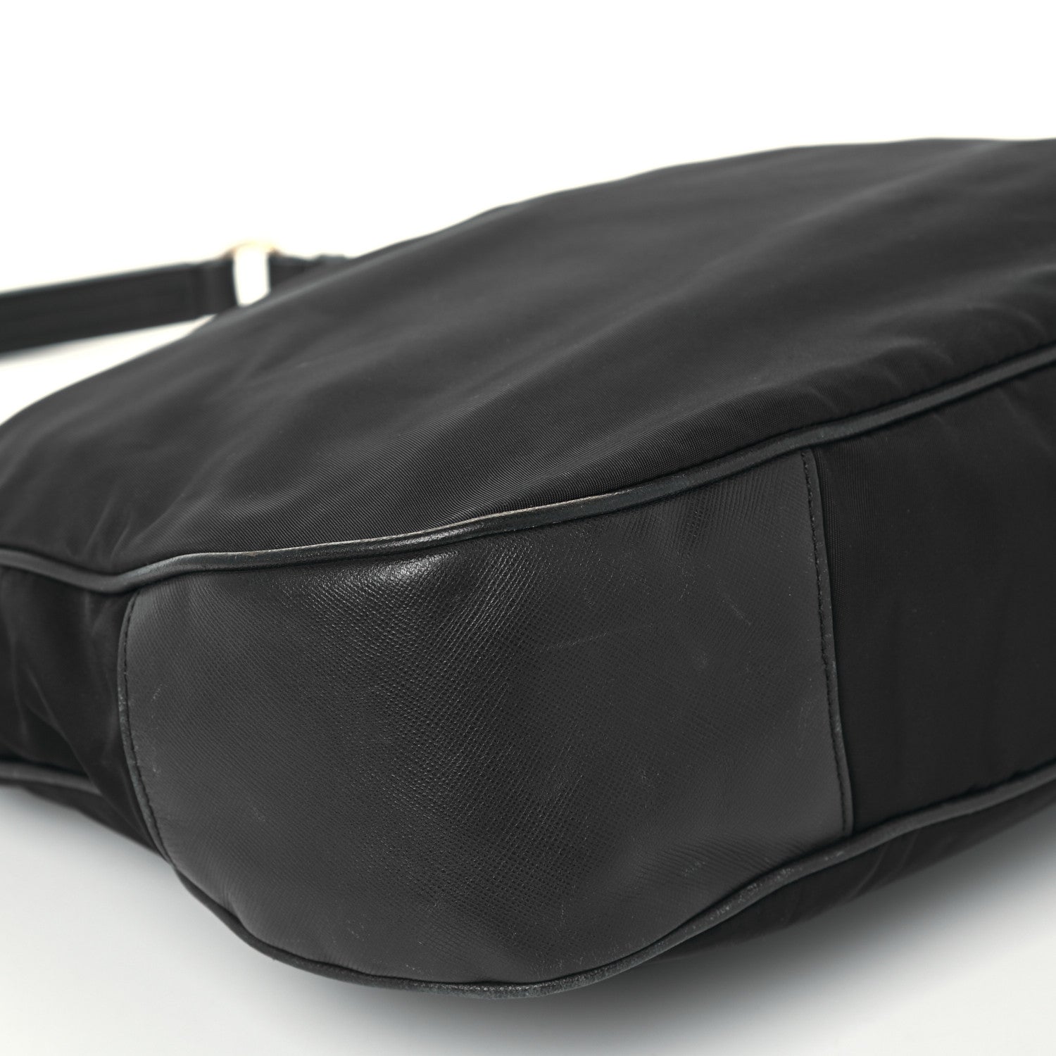 Prada Tessuto Nylon Saffiano Hobo Baltico 11 of 12