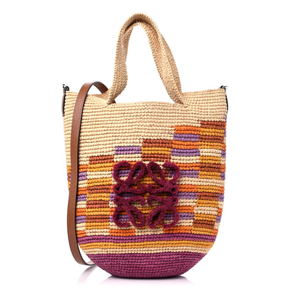 Loewe Raffia Paula's Ibiza Rainbow Slit Tote Bag Natural Multicolor 1 of 7