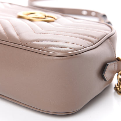Gucci Calfskin Matelasse Small GG Marmont Chain Shoulder Bag Porcelain Rose 9 of 9