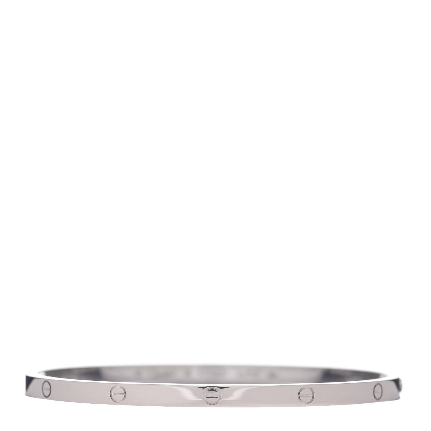Cartier 18K White Gold Small LOVE Bracelet 18 3 of 4