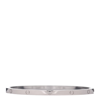 Cartier 18K White Gold Small LOVE Bracelet 18 3 of 4