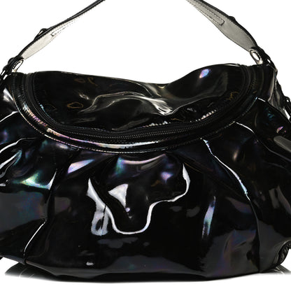 Gucci Iridescent Patent Medium Icon Bit Shoulder Bag Black 9 of 17