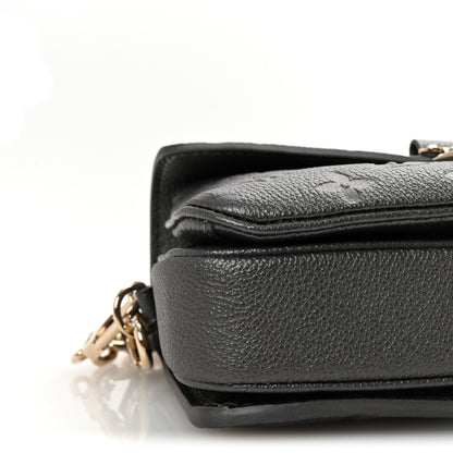 Louis Vuitton Shimmery Empreinte LV Ski Pochette Metis East West Gun Metal 8 of 9
