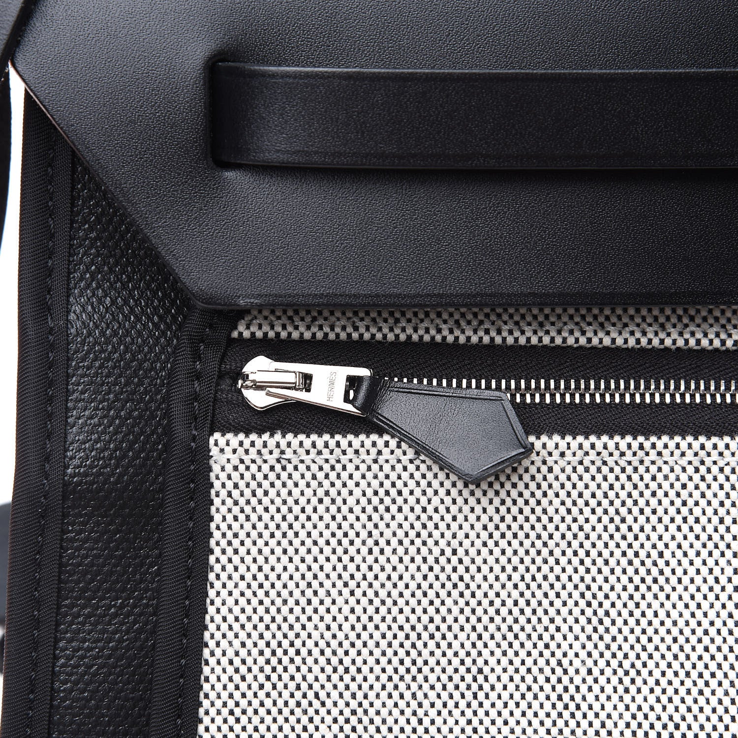 Hermes Toile H Berline Vache Hunter Herbag Zip 39 MM Black Ecru 13 of 20