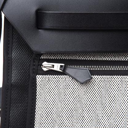 Hermes Toile H Berline Vache Hunter Herbag Zip 39 MM Black Ecru 13 of 20