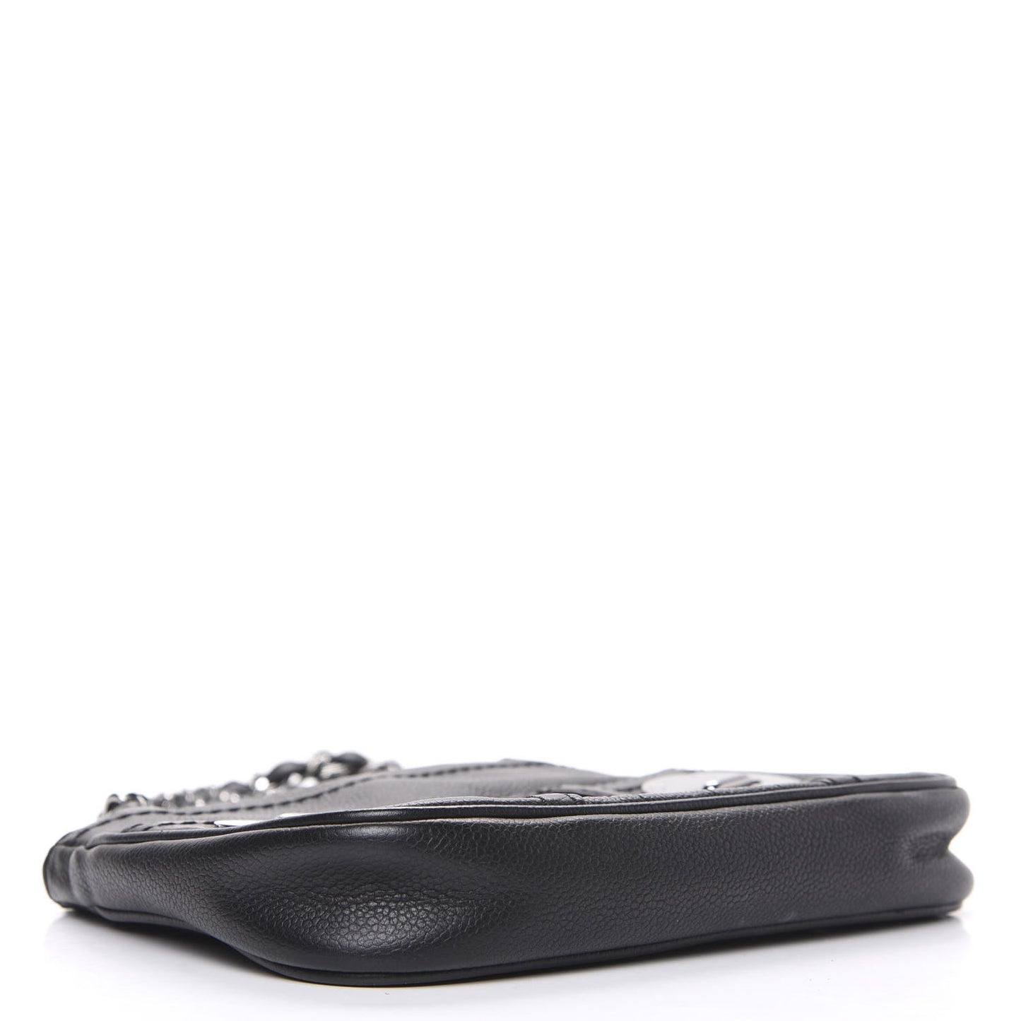Caviar Square Quilted Shoulder Bag Black