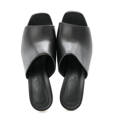 Hermes Nappa Glossy 60 Sandals 36 Black 2 of 10