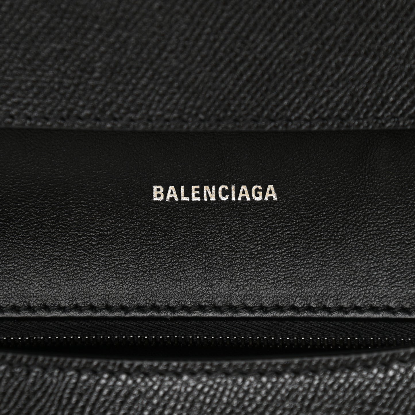 Grained Calfskin Monochrome M Downtown Shoulder Bag Black