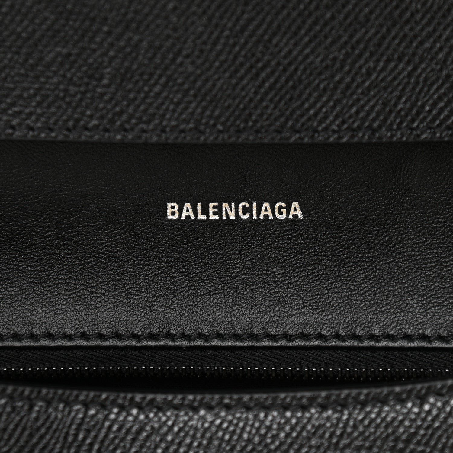 Balenciaga Grained Calfskin Monochrome M Downtown Shoulder Bag Black 6 of 9