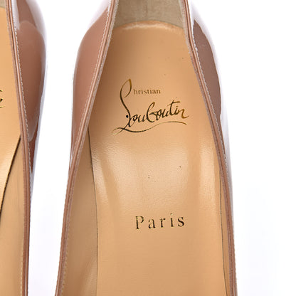 Christian Louboutin Patent Pigalle Follies 100 Pumps 38 Nude 7 of 9