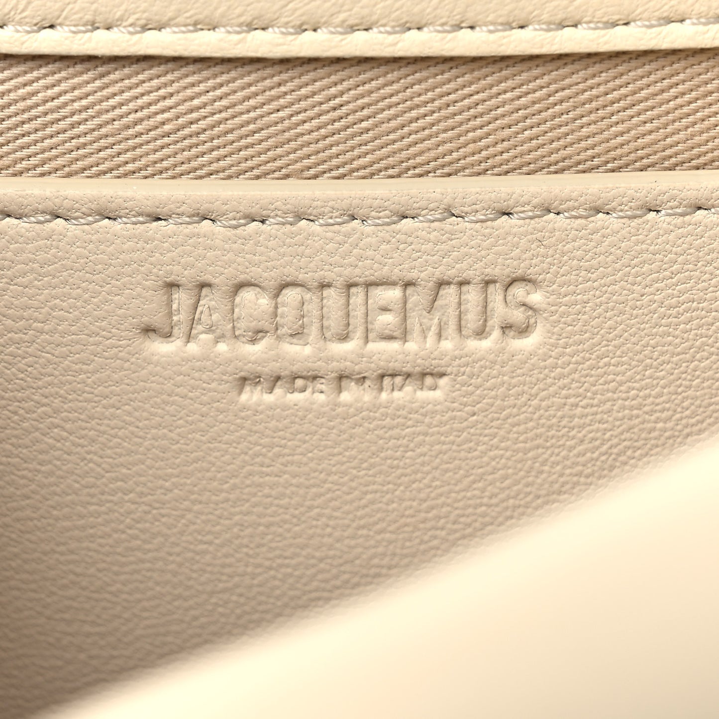 Smooth Calfskin La Petite Pochette Rond Carre Light Ivory