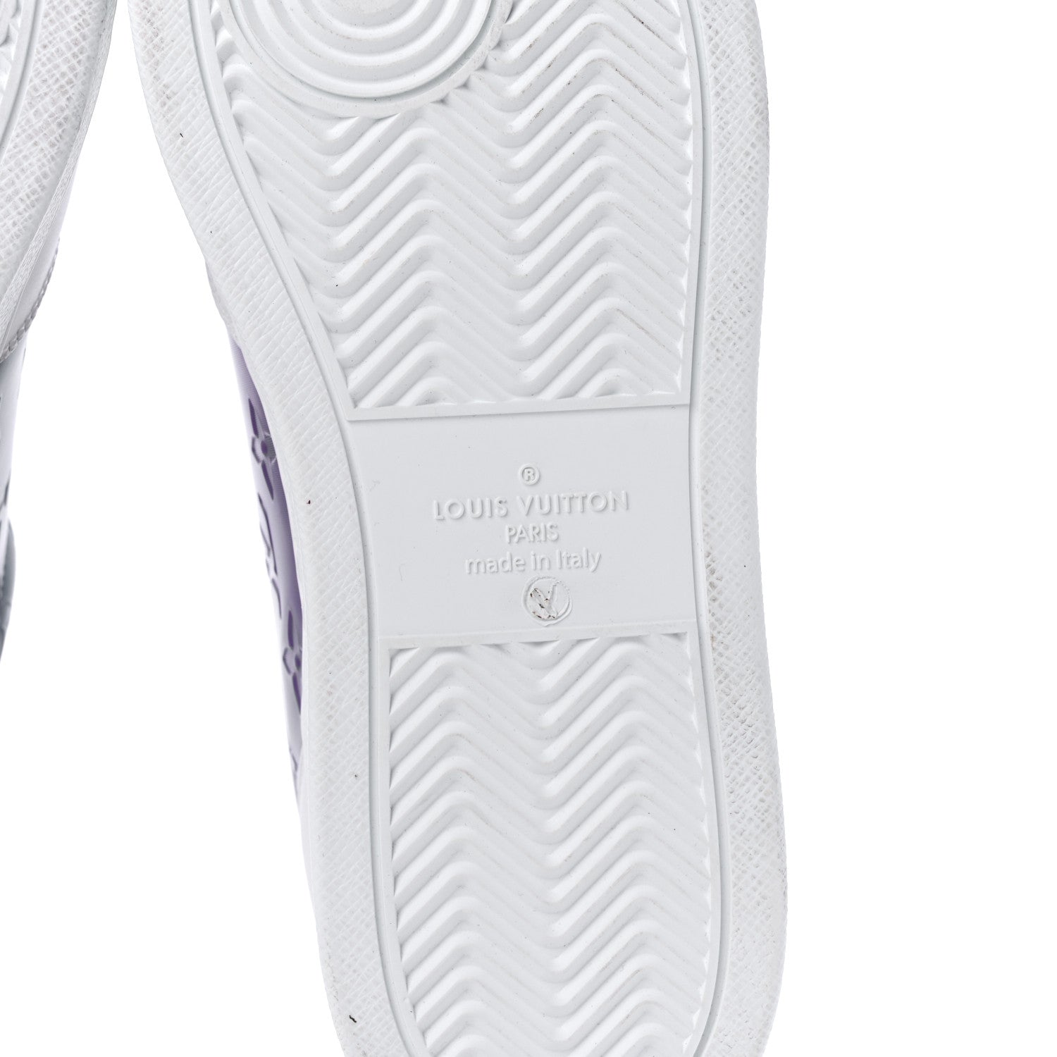 Louis Vuitton Calfskin Iridescent Monogram Rivoli Sneakers 9.5 White 8 of 10