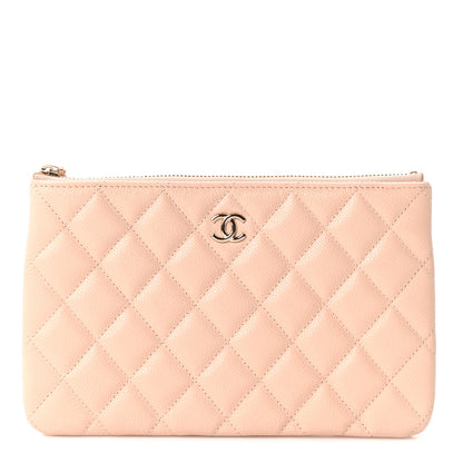 Chanel Caviar Quilted Small Zipped Pouch Light Beige 1 of 11