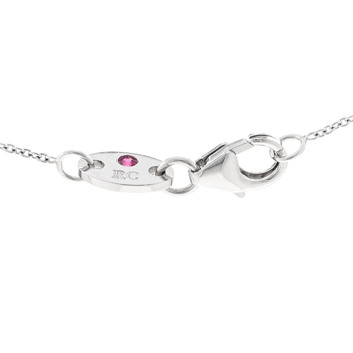 18K White Gold Diamond Diamonds By The Inch 5 Station Y Necklace