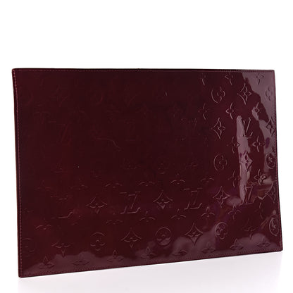 Louis Vuitton Vernis Pershing Square Clutch GM Rouge Fauviste 3 of 7