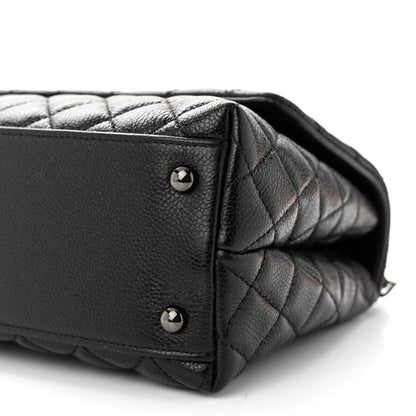 Chanel Caviar Quilted Small Coco Handle Flap So Black 10 of 11