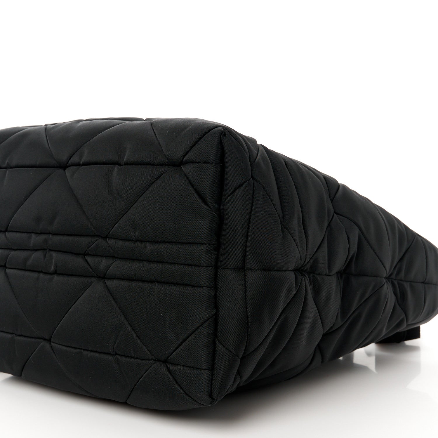 Prada Re-Nylon Nappa Triangle Quilted Padded Small Double Handled Zip Tote Black 11 of 11