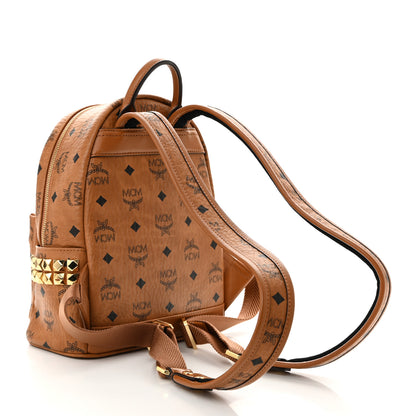 MCM Visetos Side Stud Mini Stark Backpack Cognac 2 of 8
