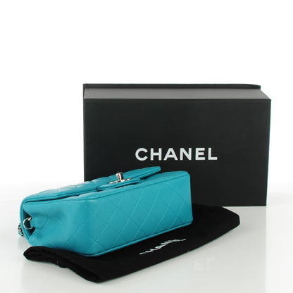 Chanel Lambskin Quilted Mini Rectangular Flap Turquoise 4 of 8