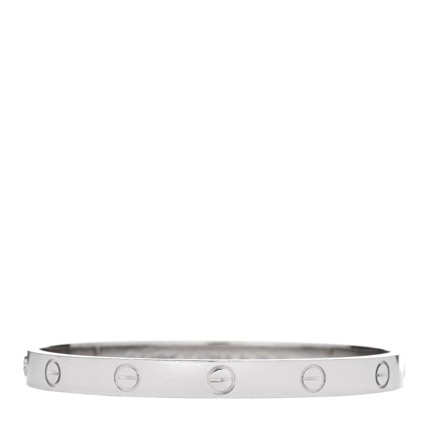 18K White Gold LOVE Bracelet 17