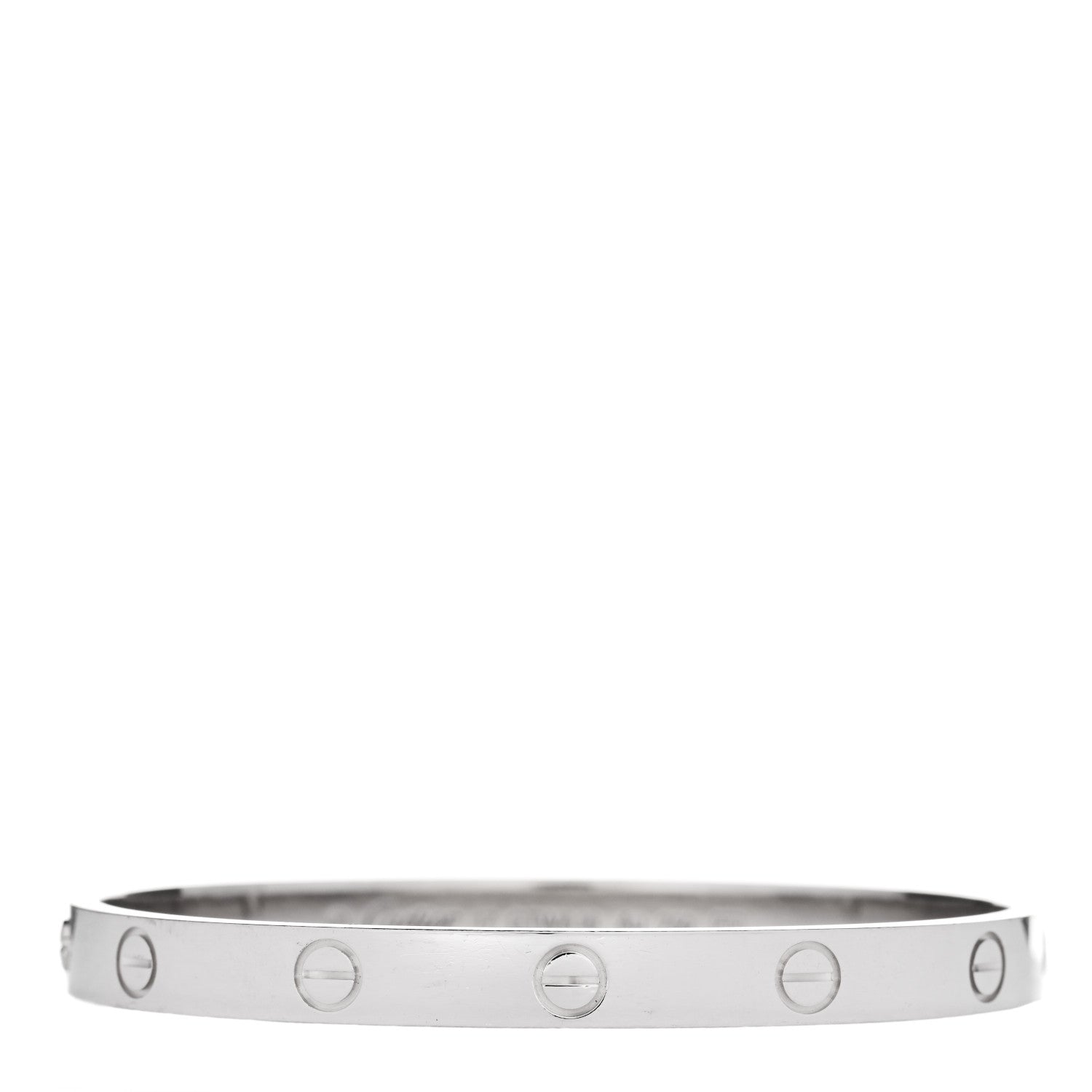 Cartier 18K White Gold LOVE Bracelet 17 2 of 9