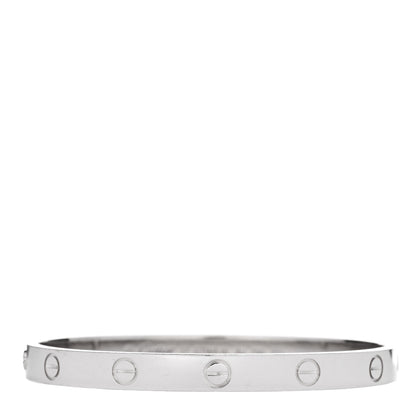 Cartier 18K White Gold LOVE Bracelet 17 2 of 9