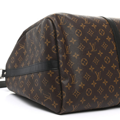 Louis Vuitton Monogram Macassar Keepall Bandouliere 55 8 of 12