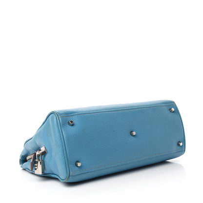 Prada Vitello Top Handle Tote Turchese 4 of 11