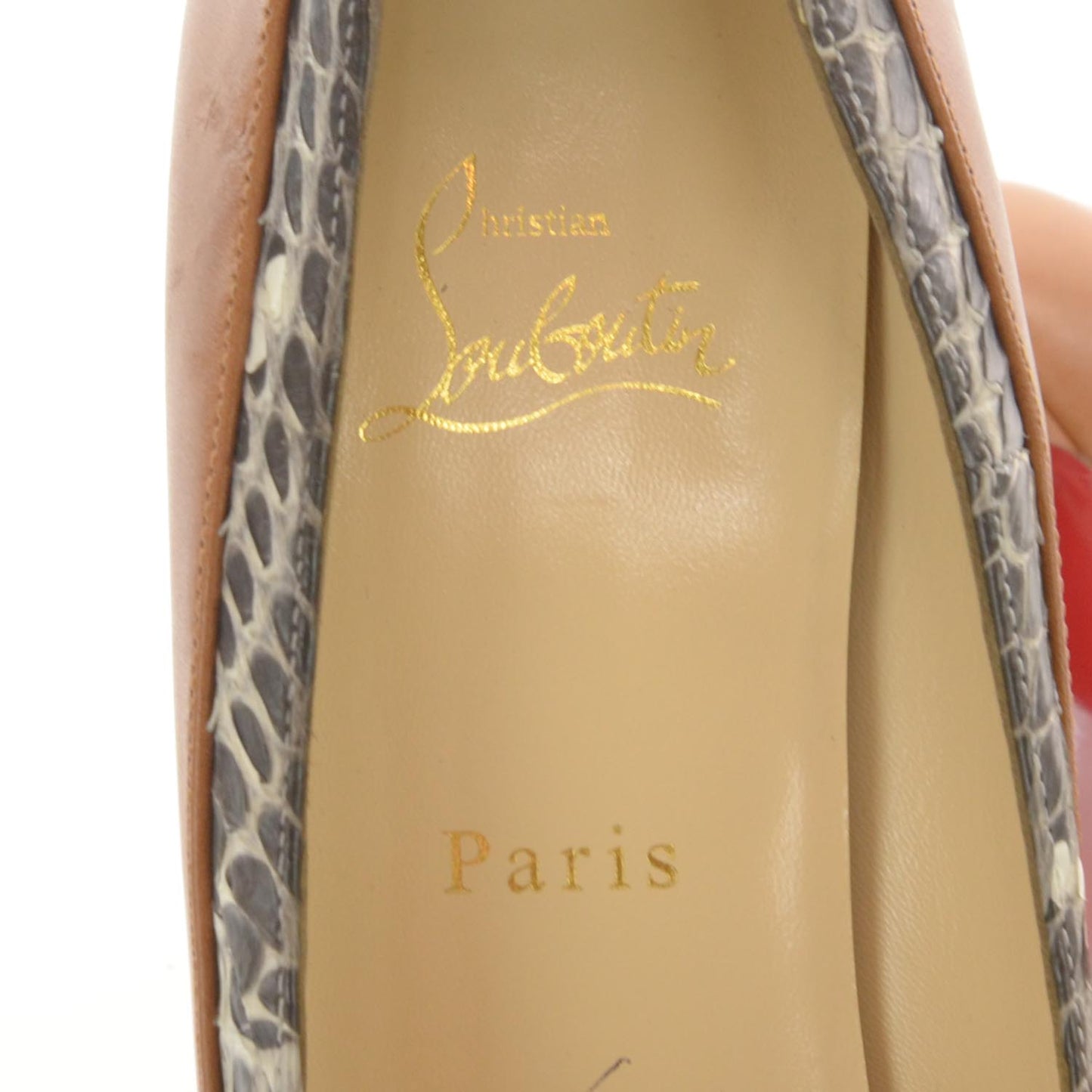 Calfskin Snakeskin Asteroid 160 Pumps 39.5