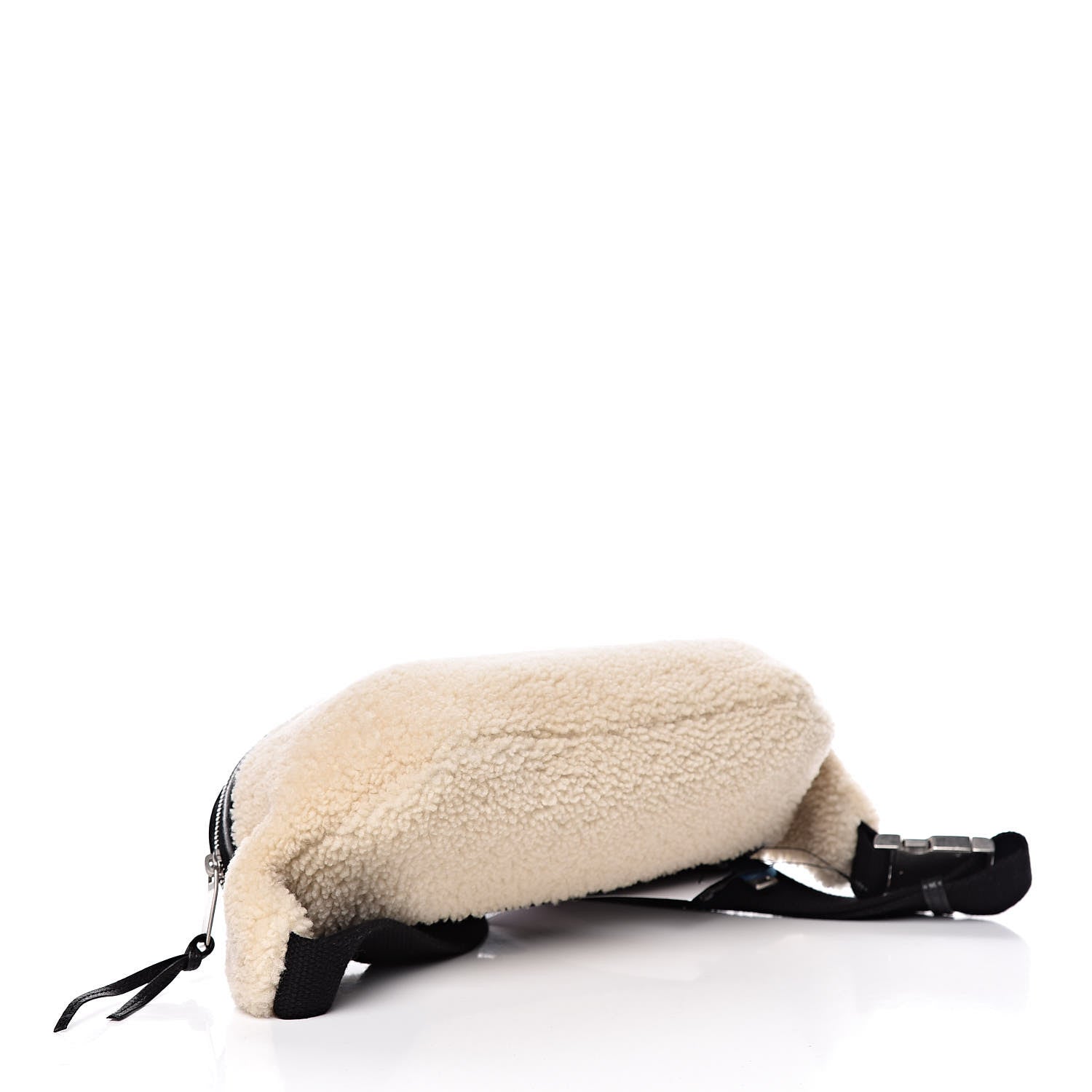 Saint Laurent Shearling Belt Bag Beige 4 of 9
