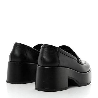 Chanel Calfskin CC Platform Loafers 35 Black 4 of 8